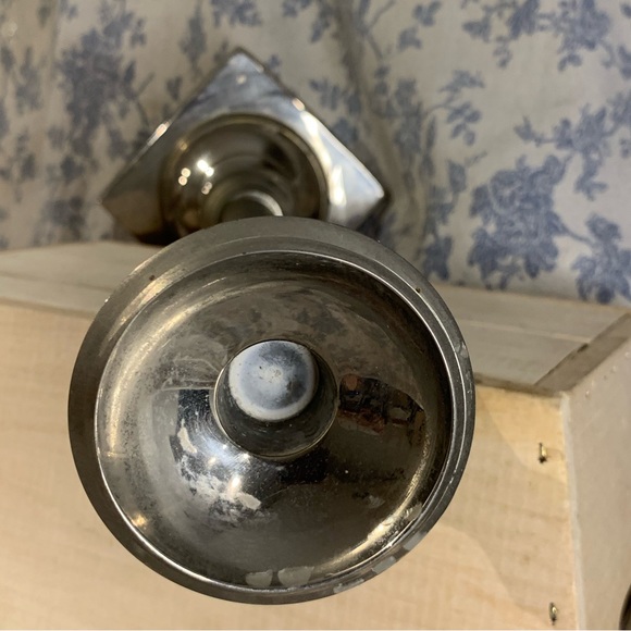 VTG 16" Tall Silver Candlestick with Square Base 2.5lbs - Picture 5 of 10